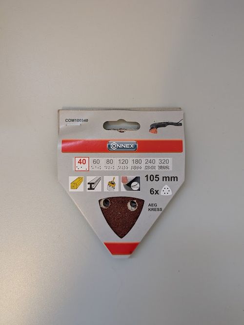 Connex COM100540 Schleifblätter (105mm, 6er Pack)